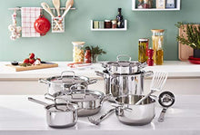 Carica l'immagine nel visualizzatore di Gallery, Lagostina Sfiziosa Set di Pentole Induzione, Gas e Forno in Acciaio Inox 18/10, 24 Pezzi, Fondo Lagoseal Plus, con 5 Casseruole, 3 Pentole, Bollilatte, 8 Coperchi, 7 Utensili Cucina