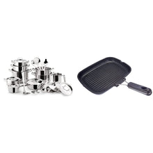 Carica l'immagine nel visualizzatore di Gallery, Lagostina Sfiziosa Set di Pentole Induzione, Gas e Forno in Acciaio Inox 18/10, 24 Pezzi, Fondo Lagoseal Plus, con 5 Casseruole, 3 Pentole, Bollilatte, 8 Coperchi, 7 Utensili Cucina