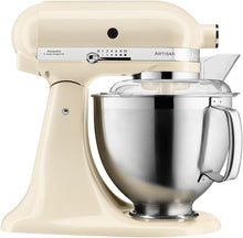 Carica l'immagine nel visualizzatore di Gallery, KitchenAid Artisan - Planetaria, Robot da cucina 4,8 litri, 5KSM185PSEAC colore: Almond Cream, Crema