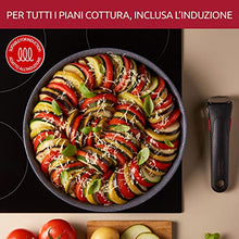 Carica l'immagine nel visualizzatore di Gallery, Lagostina Ingenio Mineralis Green Padella Multiuso Ø 26 cm, Padella in Alluminio 100% Riciclato, per Gas, Forno e Induzione, con Indicatore di Cottura, Utilizzabile con Manico Removibile