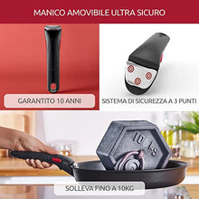 Carica l'immagine nel visualizzatore di Gallery, Lagostina Ingenio Mineralis Green Padella Multiuso Ø 26 cm, Padella in Alluminio 100% Riciclato, per Gas, Forno e Induzione, con Indicatore di Cottura, Utilizzabile con Manico Removibile