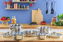Carica l'immagine nel visualizzatore di Gallery, Lagostina Smart Set di Pentole Induzione, Gas e Forno in Acciaio Inox 18/10, 9 Pezzi, Fondo Lagoseal Plus Triplo Strato, Batteria di Pentole con 4 Casseruole, Pentola 2 Maniglie, 4 Coperchi