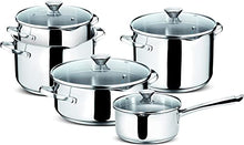 Carica l'immagine nel visualizzatore di Gallery, Lagostina Smart Set di Pentole Induzione, Gas e Forno in Acciaio Inox 18/10, 9 Pezzi, Fondo Lagoseal Plus Triplo Strato, Batteria di Pentole con 4 Casseruole, Pentola 2 Maniglie, 4 Coperchi