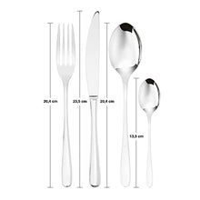 Carica l'immagine nel visualizzatore di Gallery, Sambonet 52553-81 Taste - Set di Posate da Tavola Monoblocco in acciaio inox 18/10, per 6 persone, 24 pezzi: 6 forchette, 6 cucchiai, 6 coltelli, 6 cucchiaini da tè, Lavabili in lavastoviglie