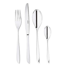 Carica l'immagine nel visualizzatore di Gallery, Sambonet Leaf Set di Posate Besteck, da Tavola Monoblocco in acciaio inox 18/10, per 6 persone, 24 pezzi: 6 forchette, 6 cucchiai, 6 coltelli, 6 cucchiaini da tè, Lavabili in lavastoviglie
