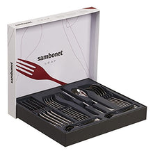 Carica l'immagine nel visualizzatore di Gallery, Sambonet Leaf Set di Posate Besteck, da Tavola Monoblocco in acciaio inox 18/10, per 6 persone, 24 pezzi: 6 forchette, 6 cucchiai, 6 coltelli, 6 cucchiaini da tè, Lavabili in lavastoviglie