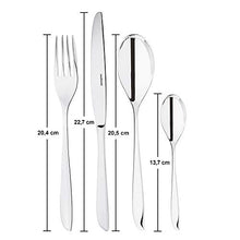 Carica l'immagine nel visualizzatore di Gallery, Sambonet Leaf Set di Posate Besteck, da Tavola Monoblocco in acciaio inox 18/10, per 6 persone, 24 pezzi: 6 forchette, 6 cucchiai, 6 coltelli, 6 cucchiaini da tè, Lavabili in lavastoviglie