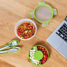 Carica l'immagine nel visualizzatore di Gallery, Emsa clip & go set posate pz 3 cucchiaio, forchetta, coltello in acciaio con custodia