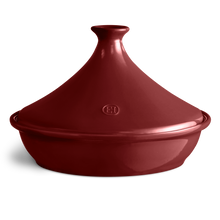 Carica l'immagine nel visualizzatore di Gallery, Emile Henry Tajine tegame in ceramica con coperchio cm 32,5 Lt 5 Rosso Acero 5532