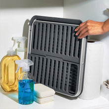 Carica l'immagine nel visualizzatore di Gallery, OXO Good Grips scolapiatti pieghevole in alluminio e plastica 13322800