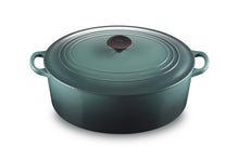 Carica l'immagine nel visualizzatore di Gallery, Le Creuset Casseruola cocotte Ovale Tradition blu Ocean cm 31 in ghisa vetrificata induzione