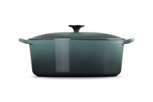 Carica l'immagine nel visualizzatore di Gallery, Le Creuset Casseruola cocotte Ovale Tradition blu Ocean cm 31 in ghisa vetrificata induzione