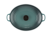 Carica l'immagine nel visualizzatore di Gallery, Le Creuset Casseruola cocotte Ovale Tradition blu Ocean cm 31 in ghisa vetrificata induzione