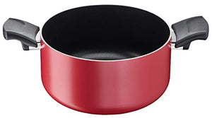 Lagostina Cucina Mediterranea Casseruola Fonda 2 Maniglie per Induzione, Alluminio Antiaderente, Rosso, Diametro 20 cm