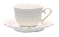 La Porcellana Bianca Ducale set tazzina caffè cc 85 con piattino in porcellana pz 6