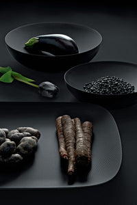 ALESSI CIOTOLA. NERO CON DECORO A RILIEVO. CM 32 DOUBLE