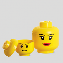 Carica l&#39;immagine nel visualizzatore di Gallery, Lego barattolo grande biscottiera porta mattoncini Storage Head L Girl testa ragazza 4032
