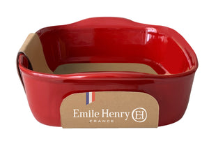 Emile Henry teglia pirofila da forno rettangolare in ceramica cm 30 x 19 bordeaux argilla 9650