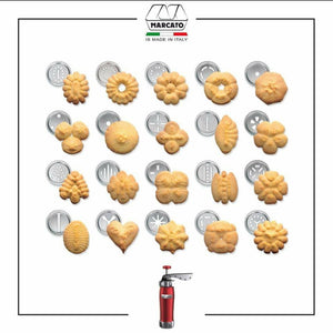 Marcato Biscuits macchina per biscotti pressa 20 forme
