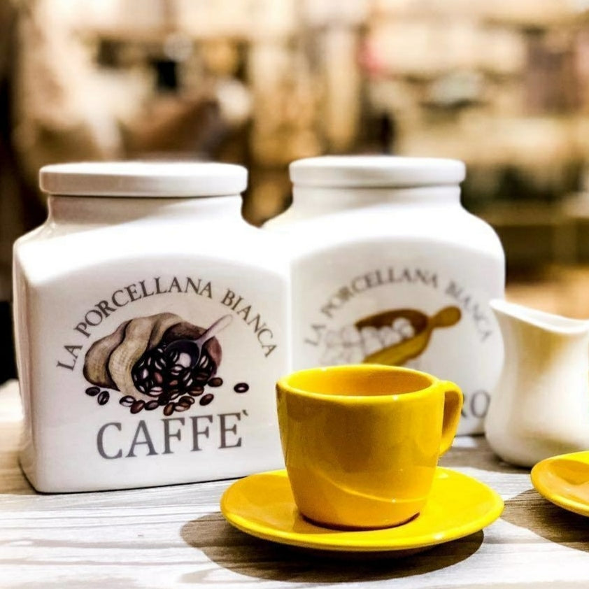 Gang Rinpoche Set Di 2 Tazze Da Caffè In Porcellana Bianca Bone China, 295 Ml, Bordo Dorato, Leggere E Adatte A Microonde E Lavastoviglie