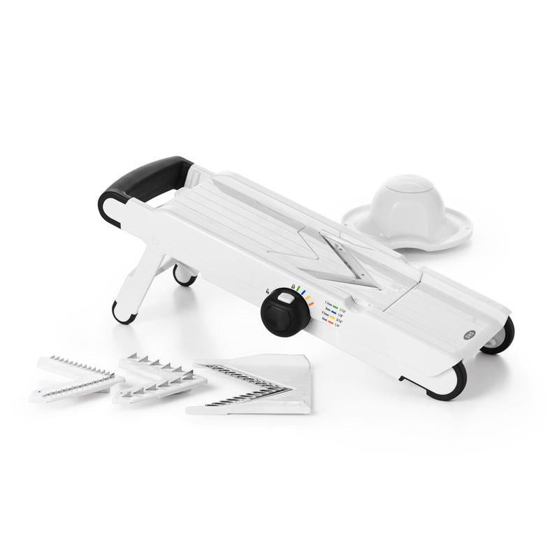 OXO Good Grips Mandolina con lama a V in acciaio 4 spessori di taglio –  Dell'Oso regali