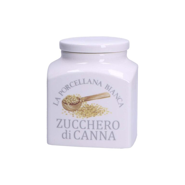 La Porcellana Bianca CONSERVA barattoli in porcellana decorati da cucina sale - zucchero - caffè  , 110cc.