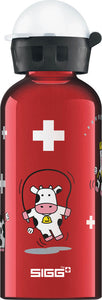 Sigg Bottiglia in alluminio Funny Cows per bambini con tappo a cappuccio 400 ml 8626.90