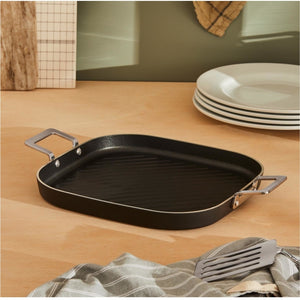 Alessi Pots&pans bistecchiera a 2 manici cm 29 x 29 induzione antiaderente AJM304 B