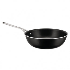 Alessi Pots&pans padella alta Wok cm 28 induzione antiaderente AJM114/28B con amico in acciaio