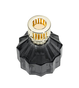 Lampe Maison Berger Paris Lampada Diffusore a catalizzatore profumatore Collezione Facette Nera + 250 ml Caresse de Coton