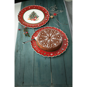 Villeroy & Boch Natale Toy's Delight Piatto dolce torta tondo cm 33 cod. 14-8585-2200