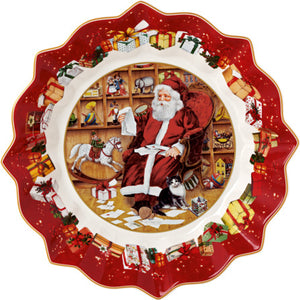Villeroy & Boch Natale Toy's Fantasy ciotola grande babbo natale legge la lista dei desideri  14-8332-3635
